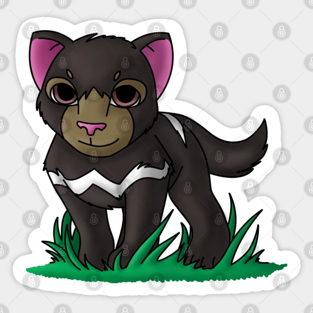 Tasmanian Devil Sticker by Firestorm Fox